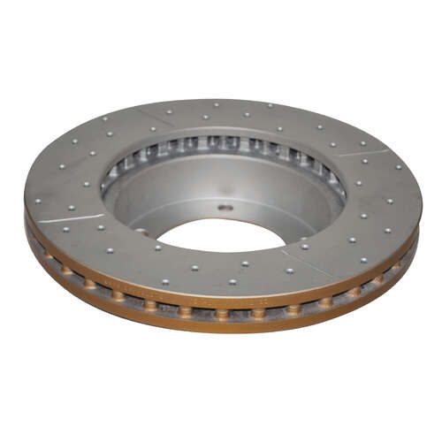 DBA Street Series Gold Cross Drilled & Slotted Brake Rotor (1) DBA788X thumbnail