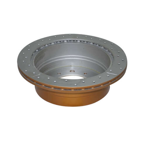 DBA Street Series Gold Cross Drilled & Slotted Brake Rotor (1) DBA789X thumbnail