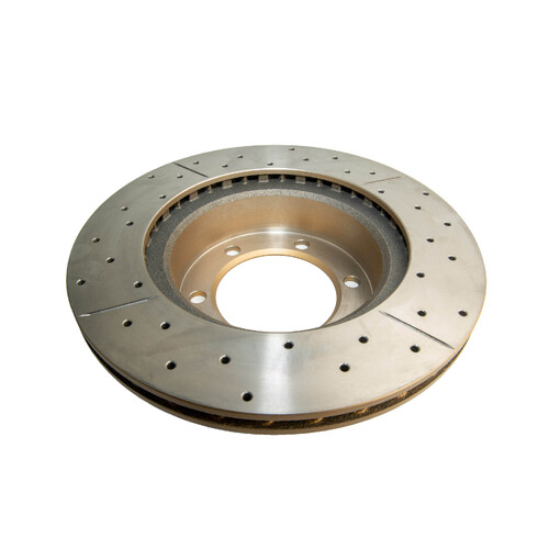 DBA Street Series Gold Cross Drilled & Slotted Brake Rotor (1) DBA792X thumbnail
