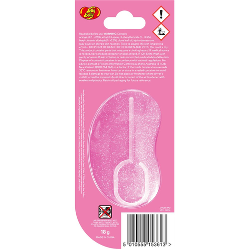 Jelly Belly Bubblegum 3D Jewel Hanging Air Freshener Single 1PC E303515500 thumbnail