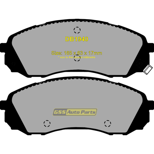 Premier Front Heavy Duty Carbon-Fiber Ceramic Brake Pads HDCP1940 DB1940 thumbnail
