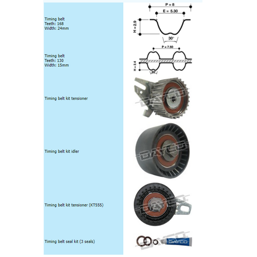 Dayco Timing Belt Kit KTB329E thumbnail