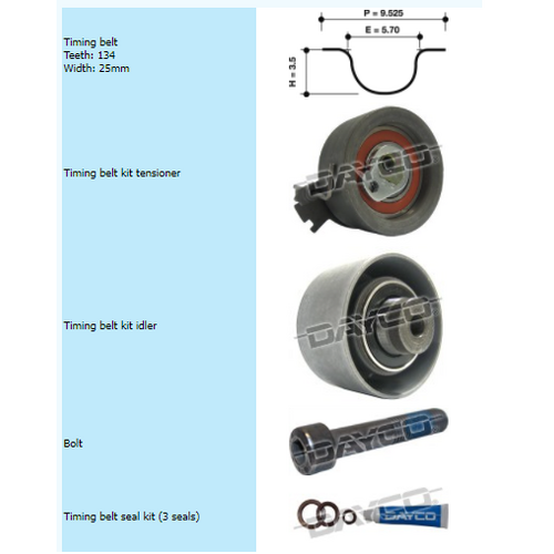 Dayco Timing Belt Kit KTB333E thumbnail