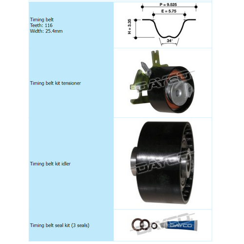 Dayco Timing Belt Kit KTB455E thumbnail
