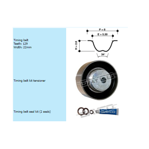 Dayco Timing Belt Kit KTB466E thumbnail