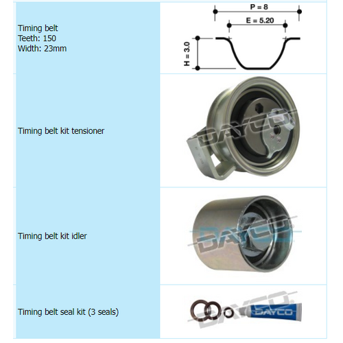 Dayco Timing Belt Kit KTB475E thumbnail