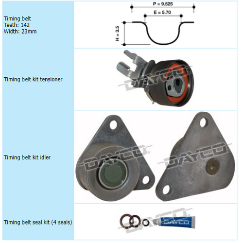 Dayco Timing Belt Kit KTB536E thumbnail