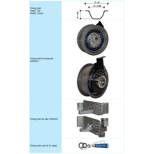 Dayco Timing Belt Kit KTB975E thumbnail