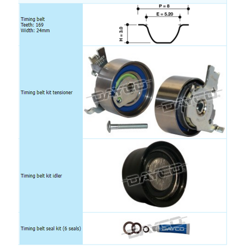 Dayco Timing Belt Kit KTBA005 thumbnail