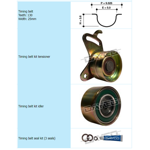 Dayco Timing Belt Kit KTBA019 thumbnail