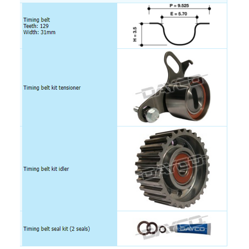 Dayco Timing Belt Kit KTBA020 thumbnail