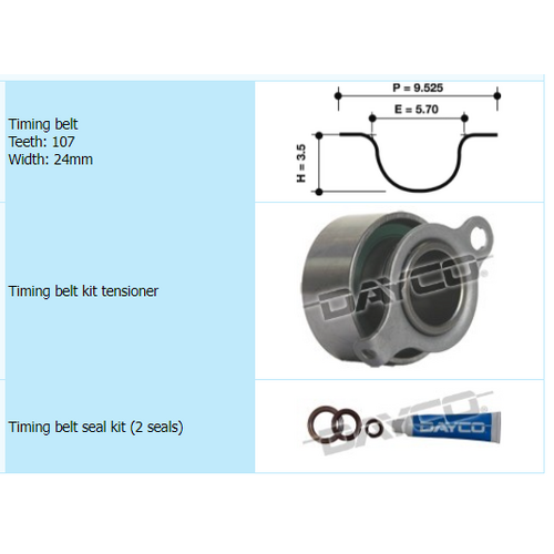 Dayco Timing Belt Kit KTBA039 thumbnail