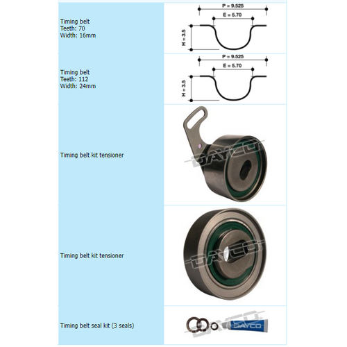 Dayco Timing Belt Kit KTBA044 thumbnail