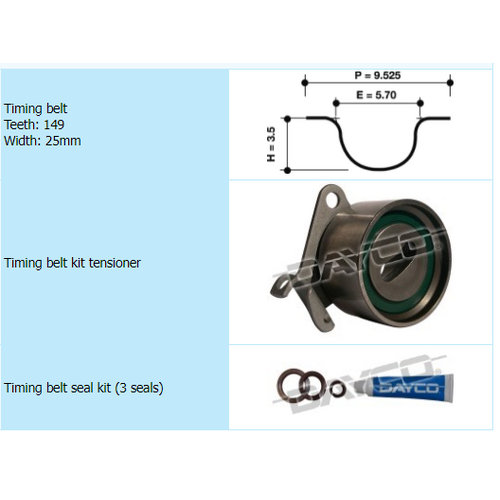 Dayco Timing Belt Kit KTBA058 thumbnail