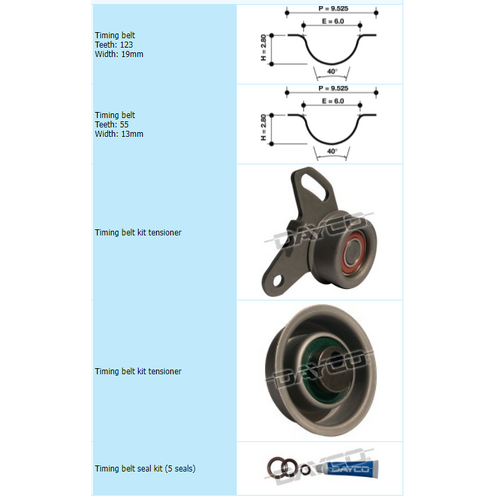 Dayco Timing Belt Kit KTBA061 thumbnail