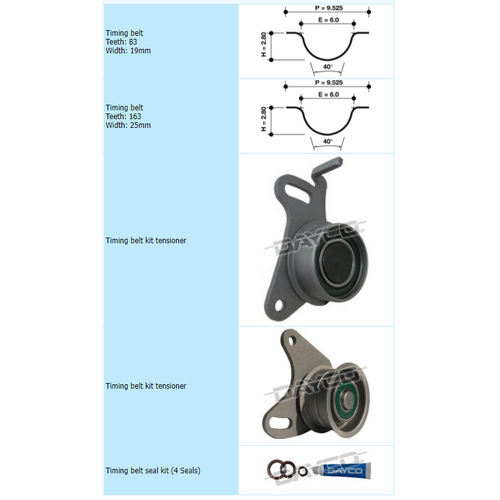 Dayco Timing Belt Kit KTBA080 thumbnail
