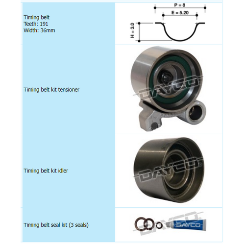Dayco Timing Belt Kit KTBA090 thumbnail