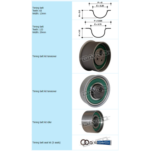 Dayco Timing Belt Kit KTBA104 thumbnail
