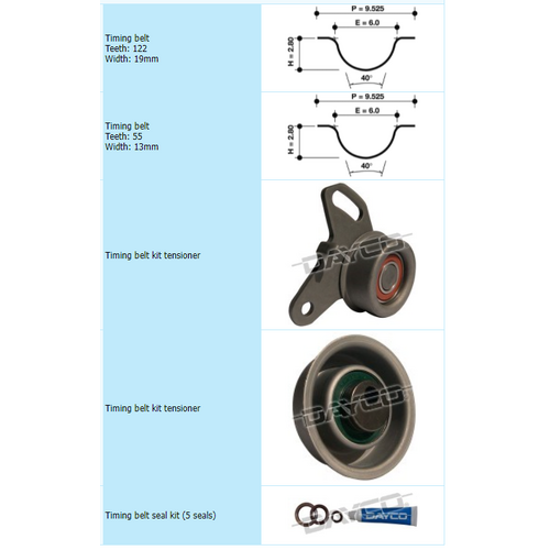 Dayco Timing Belt Kit KTBA106 thumbnail
