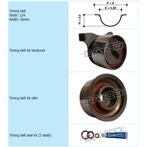 Dayco Timing Belt Kit KTBA111 thumbnail