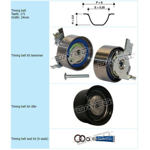 Dayco Timing Belt Kit KTBA122 thumbnail