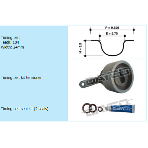 Dayco Timing Belt Kit KTBA127 thumbnail
