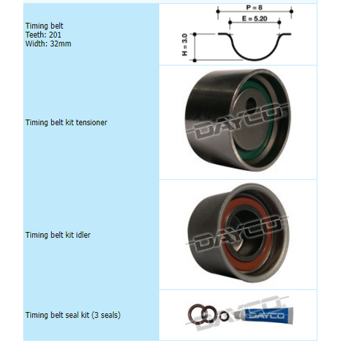 Dayco Timing Belt Kit KTBA128 thumbnail