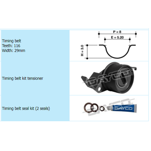 Dayco Timing Belt Kit KTBA133 thumbnail