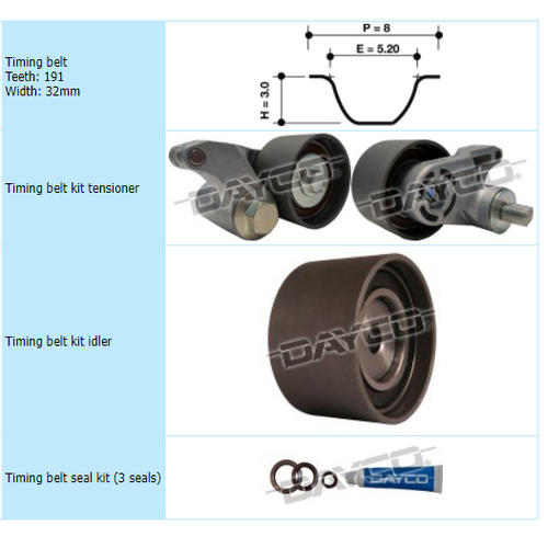 Dayco Timing Belt Kit KTBA168 thumbnail