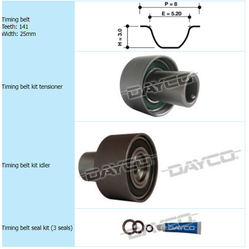 Dayco Timing Belt Kit KTBA173 thumbnail