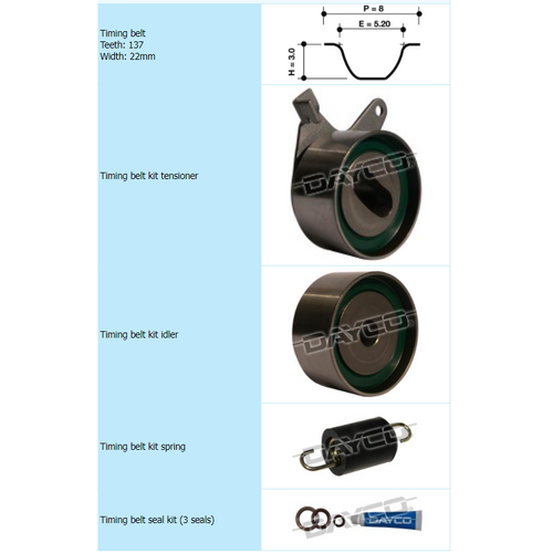 Dayco Timing Belt Kit KTBA180 thumbnail