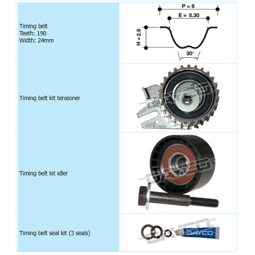 Dayco Timing Belt Kit KTBA210 thumbnail
