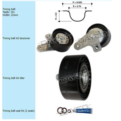 Dayco Timing Belt Kit KTBA254 thumbnail