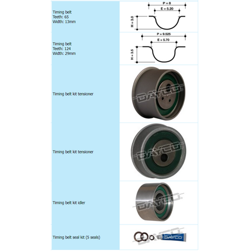 Dayco Timing Belt Kit KTBA256 thumbnail