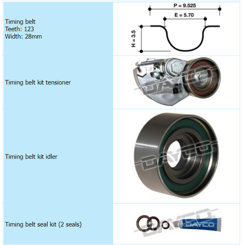 Dayco Timing Belt Kit KTBA259 thumbnail