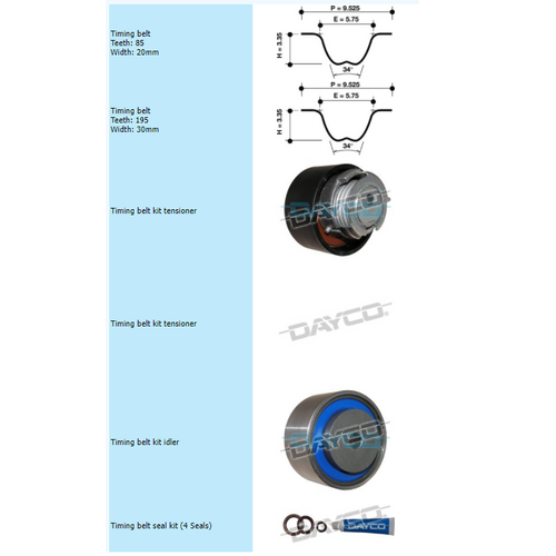 Dayco Timing Belt Kit KTBA286 thumbnail