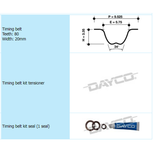 Dayco Timing Belt Kit KTBA301 thumbnail
