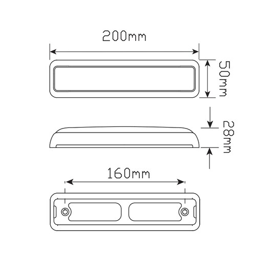 LED Autolamps 200BAM Rear Indicator Lamp with Black Bracket thumbnail