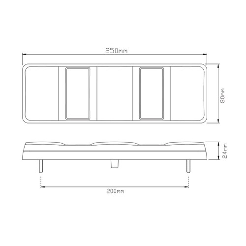 LED Auto Lamps Rear Combination LED Lamp with Inbuilt Reflector - Stop, Tail, Indicator, Reverse (250ARWM) thumbnail