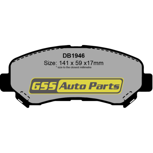 Malko Front Semi-metallic Brake Pads MB1946.1072 DB1946 thumbnail