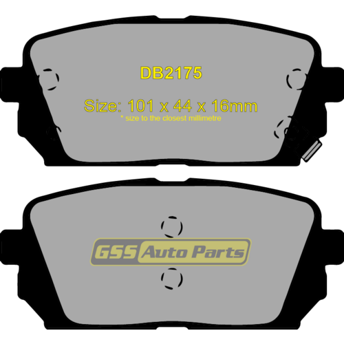 Malko Rear Semi-metallic Brake Pads MB2175.1247 DB2175 thumbnail