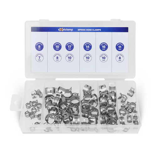 Exelclamp Spring Hose Clamp Assortment MERCH72-SC 72 Piece thumbnail