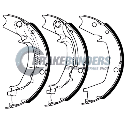 BrakeBonders Handbrake Shoes N1866 thumbnail
