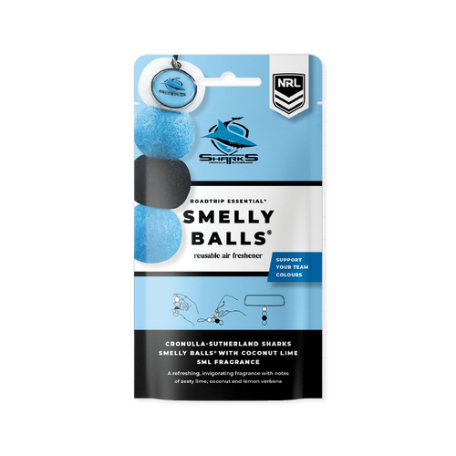 Smelly Balls Cronulla Sharks Inspired Reusable Air Freshener Starter Set NRL445AL thumbnail