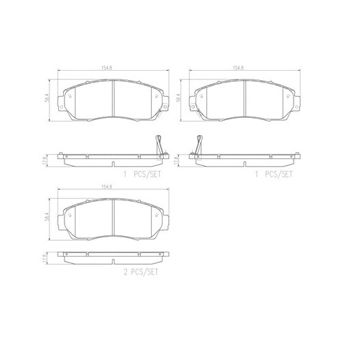 Front Genuine Brake Disc Pads P28068N DB1843 thumbnail