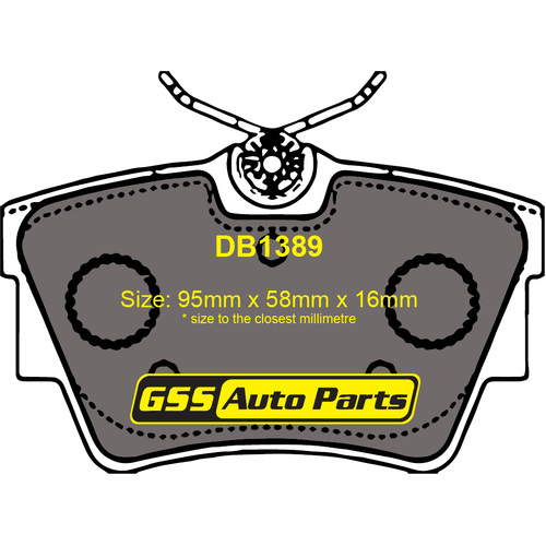 Rear Genuine Brake Disc Pads P59041N DB1389 thumbnail