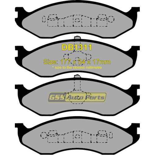 Rear Genuine Brake Disc Pads P78018N DB1789 thumbnail