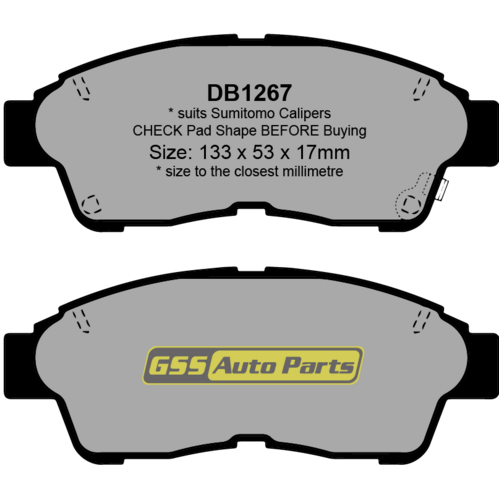 Front Genuine Brake Disc Pads P83034N DB1267 thumbnail