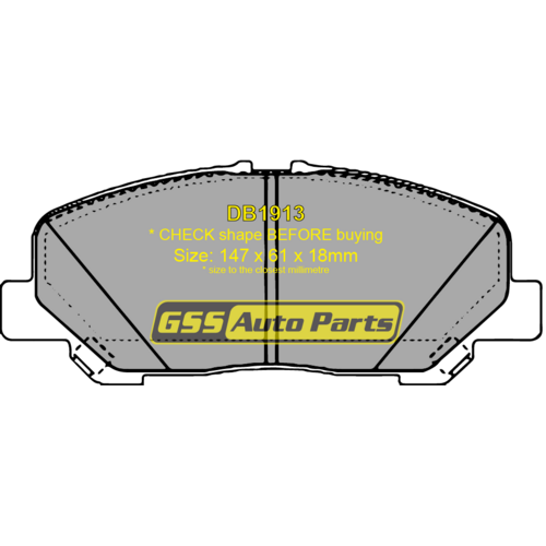 Front Genuine Brake Disc Pads P83099N DB1913 thumbnail