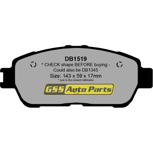 Front Genuine Brake Disc Pads P83105N DB1519 thumbnail